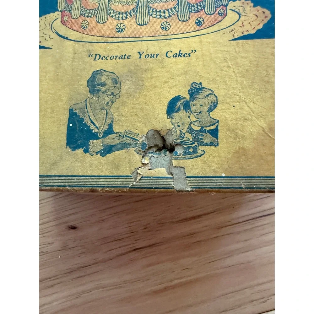 Ateco Perfect Cake Decorator No 701 Vintage 1940s Silver‎ Metal 4 Tips Boxed Set